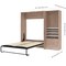 Bestar Cielo Full Murphy Bed and Shelving Unit with Drawers (89W), Rustic Brown & White 80892-000009 - alternate 3